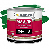 Купить Эмаль Лакра ПФ-115 темно-зеленая 2,8 кг по низкой цене