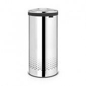 Купить Бак Brabantia для белья с металлической крышкой, стальной полированный, 35 л по низкой цене