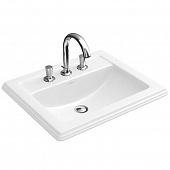 Купить Раковина Villeroy & Boch Hommage 710263R1 встраиваемая Альпин 630х525 мм по низкой цене