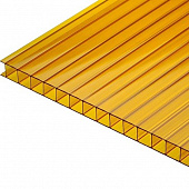 Купить Поликарбонат Юг-Ойл-Пласт Ug Standart сотовый оранжевый 10 мм 2,1х12 м по низкой цене