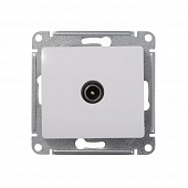 Купить ТВ-розетка проходная Schneider Electric Глосса без рамки белая по низкой цене