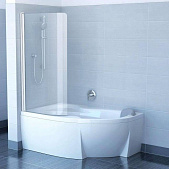 Купить Шторка Ravak Chrome CVSK1 L для ванны стекло Transparent блестящая 1500х1000 мм по низкой цене