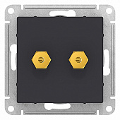 Купить Розетка аудио Schneider Атлас Дизайн карбон без рамки по низкой цене