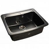 Купить Мойка GranFest Standart GF-S605 кухонная композитная черная 604х515 мм по низкой цене