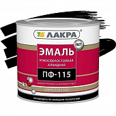 Купить Эмаль Лакра ПФ-115 черная глянцевая 2,8 кг по низкой цене