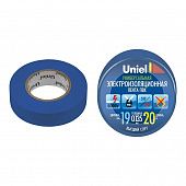 Купить Изолента Uniel UIT-135P ПВХ синяя 19 мм 20 м по низкой цене