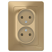 Купить Розетка Schneider Electric Blanca BLNRS000024 двухместная без заземления титан по низкой цене