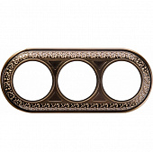 Купить Рамка Werkel Antik Runda WL70-frame-03 бронза трехместная по низкой цене