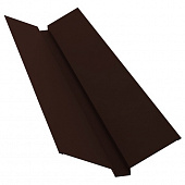 Купить Ендова Grand Line Quarzit Matt RAL 8017 верхняя, 115х30х115 мм по низкой цене