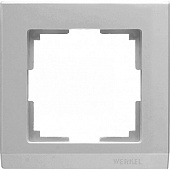 Купить Рамка Werkel Stark WL04-Frame-01 серебряная одноместная по низкой цене