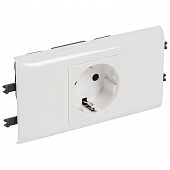 Купить Розетка Legrand Mosaic 077431 одноместная с заземлением и защитными шторками белый по низкой цене