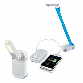Купить Лампа Uniel TLD-530 Blue-White синяя с белым LED 4W настольная по низкой цене