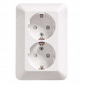 Купить Розетка Schneider Electric Прима RS16-212-B двухместная белая по низкой цене