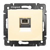 Купить Розетка Legrand Валена в рамку компьютерная RJ-45 с/у, 1 гнездо, IP20, бежевая по низкой цене
