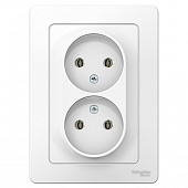 Купить Розетка Schneider Electric Blanca BLNRS000021 двухместная без заземления белая по низкой цене
