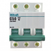 Купить Автоматический выключатель DEKraft ВА-101 3п C 50А 4.5кА по низкой цене