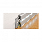 Деревянный, металлический, пластиковый напольный плинтус.