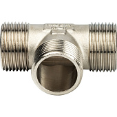 Купить Тройник Stout SFT-0018-000111 1х1х1 дюйм никелированный с наружной резьбой по низкой цене