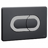 Купить Клавиша Oli Salina 640097 смыва пневматическая черная soft-touch и матовый хром по низкой цене