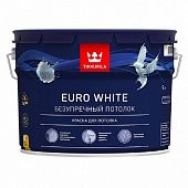 Купить Краска Tikkurila Euro White для потолка 9 л по низкой цене
