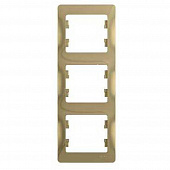 Купить Рамка Schneider Electric Глосса 3 поста вертикальная титан по низкой цене