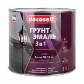 Купить Грунт-эмаль Pufas Decoself 3 в 1 глянцевая белая 1,9 кг по низкой цене