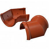 Купить Угол желоба Технониколь ПВХ D125/82 мм 135 градусов универсальный красный по низкой цене