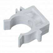 Купить Держатель пластиковый для труб D=25 мм, белый, уп. 100 штук по низкой цене