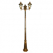 Купить Фонарный столб Elektrostandard Diadema F/3 GLYF-8046F/3 Е27 3х60 Вт черное золото садово-парковый по низкой цене