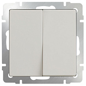 Купить Выключатель Werkel WL03-SW-2G-2W-ivory двухклавишный проходной Слоновая кость по низкой цене