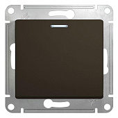 Купить Выключатель Schneider Electric Glossa GSL000813 одноклавишный с индикатором шоколад по низкой цене