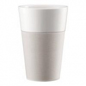 Купить Набор кружек Bodum Bistro (2 штуки) с силиконовым ободком, 0.6л, цвет белый по низкой цене