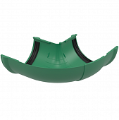 Купить Угол желоба Технониколь ПВХ D125/82 мм регулируемый 90-150 градусов зеленый по низкой цене