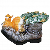 Купить Фигура садовая Башмак с белкой 45х23х27 см по низкой цене