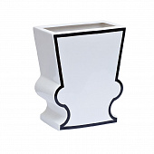 Купить Ваза Garda Decor Y40 керамическая черно-белая 25,5х13х31 см по низкой цене