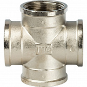 Купить Крестовина Stout SFT-0031-000112 1 1/2 дюйма никелированная с внутренней резьбой по низкой цене