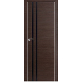 Купить Дверное полотно Profil Doors 19Z экошпон Венге кроскут стекло VG черный глянец с врезкой под магнитный замок и скрытые петли 2000х900 мм по низкой цене
