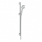 Купить Гарнитур Hansgrohe Crometta 100 Vario 26657400 душевой белый/хром по низкой цене