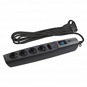 Купить Фильтр сетевой ЭРА SF 5 гнезд + 2 USB 2 м черный по низкой цене