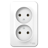 Купить Розетка Schneider Electric Blanca BLNRA000211 двухместная без заземления с изолирующей пластиной белая по низкой цене
