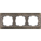 Купить Рамка Werkel Antik WL07-Frame-03 бронза трехместная по низкой цене