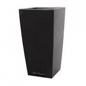 Купить Кашпо Lechuza Cubico Complete black high gloss 40x40x75 см по низкой цене