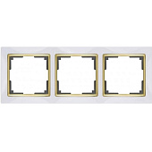 Купить Рамка Werkel Snabb WL03-Frame-03-white-GD белая/золото трехместная по низкой цене