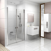 Купить Дверь Ravak Chrome CSDL2-90 Transparent душевая блестящая по низкой цене