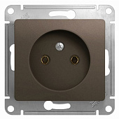 Купить Розетка Schneider Electric Glossa GSL000841 одноместная без заземления шоколад по низкой цене