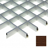 Купить Потолок грильято Cesal Urban Standart Миланский орех 733 75х75х27 мм по низкой цене