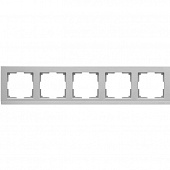 Купить Рамка Werkel Stark WL04-Frame-05 серебряная пятиместная по низкой цене