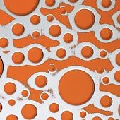 Купить Стеновая панель Sibu Structure Line Bubble Orange PF Silver 2612х1000 мм по низкой цене