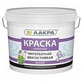 Купить Краска Лакра латексная, интерьерная, влагостойкая, белая 6,5 кг по низкой цене