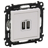 Купить Розетка Legrand Valena Life 753412 USB двойной белый по низкой цене